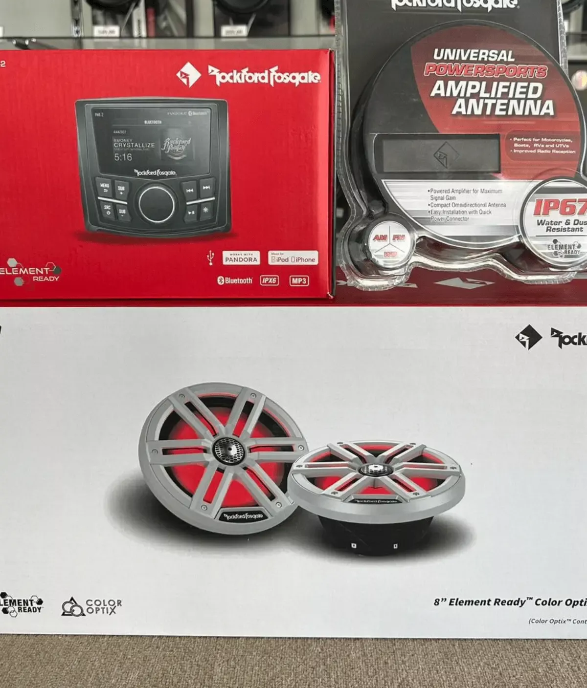 Radio i głośniki marine Rockford Fosgate w salonie Audio Car