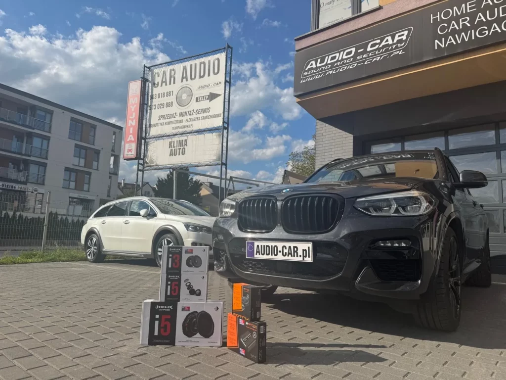 BMW X3 G01 – głośniki HELIX, wzmacniacz z DSP MATCH UP 10DSP i subwoofery pod fotelami – Audio Car Kielce