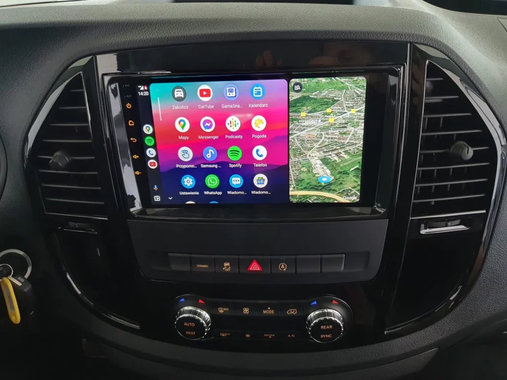 Mercedes Vito – Android Auto z mapą na nowej stacji (nasz montaż)